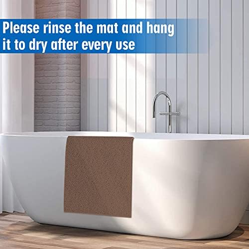 מחצלת אמבטיה ללא החלקה, 15.7 × 36 אינץ ', מחצלת אמבטיה למשטח אמבטיה מרקם, מחצלות לופה למקלחת וחדר
