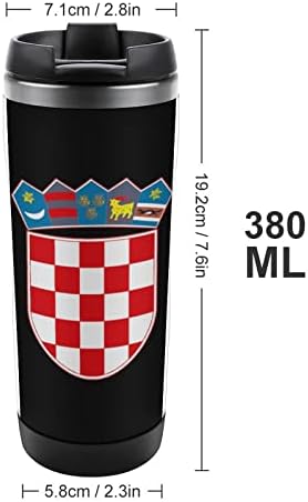 דגל קרואטיה נירוסטה בקבוק מים מבודד כוס ואקום ספורט נסיעות