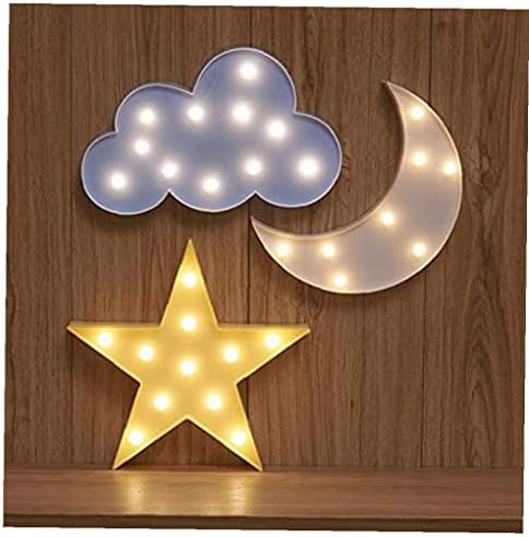 פרויני 3 יח ' סט חמוד ענן כוכב ירח הוביל אור ילדים חדר לילה אור ילדי שולחן מנורת חדר שינה קישוט אור