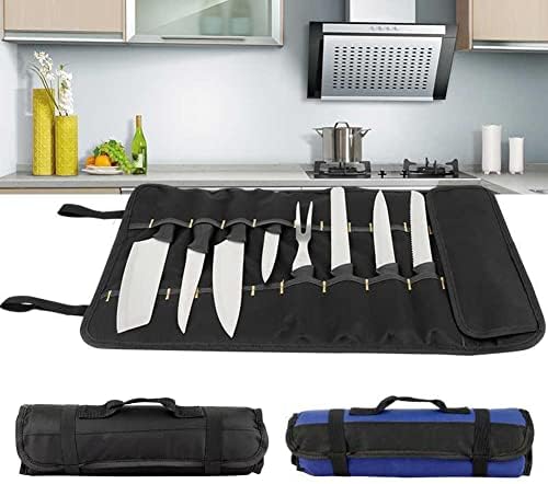 שף סכין רול תיק-8 כיסים לסכינים, מקרה עבור מטבח סכין כלים עמיד סכין מקרה עבור שפים וקולינריה סטודנטים-סכיני