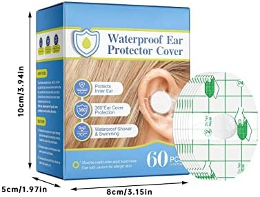 כיסוי מגן אוזניים מכסה טלאי סיליקון מכסה מקלחת אוזן אוזניים 60 יחידות שימוש חוזר לשימוש חוזר מתאים לכל אמבט יום