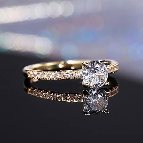 2023 חדש פשוט נשים של זירקוניה בלינג יהלומי אירוסין חתונה טבעת ילד טבעת