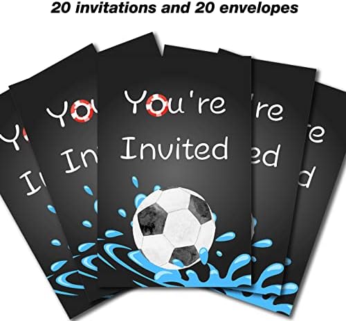 בריכת כדורגל הזמנות למסיבת יום הולדת הזמנות למילוי סט של 20 עם מסיבת בריכת הקיץ של מעטפות ספורט