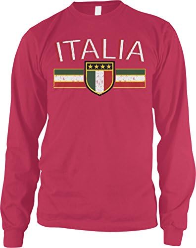 דגל ומגן איטליה של Amdesco, איטליה, חולצת שרוול ארוך איטליה