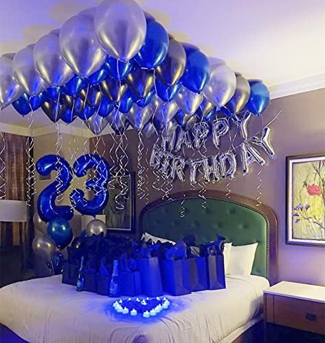 מספרי בלון 40 אינץ ענק 2 חיל הים כחול בלון מספר יום הולדת קישוטים, 2 12 21 מסיבת חגיגת קישוטי סיום