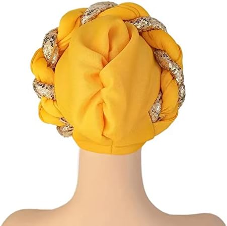 ניגרי ג ' לה טורבן לנשים קשר כיסוי ראש מעוות צמת שיער כיסוי מראש קשור מצנפת כפת כובע עבור נשים בנות