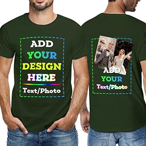 חולצה בהתאמה אישית לגברים חולצה עיצובית בהתאמה אישית הוסף תמונה/תמונה/לוגו/טקסט