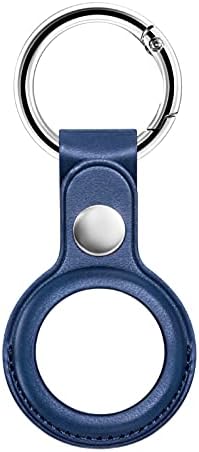 מארז מחזיק מפתחות Olitec התואם ל- AirTag 2021, כיסוי מחזיק עור סינטטי עם טבעת מפתח לתרמיל, מכונית, חיות
