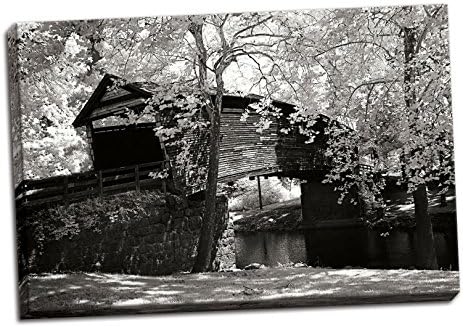 גנגו הום דקסקור גשר מקורה ישן אני, צילום אמנותי מאת: אלן האוזנפלוק; בד אחד 36 על 24 אינץ ' נמתח ביד
