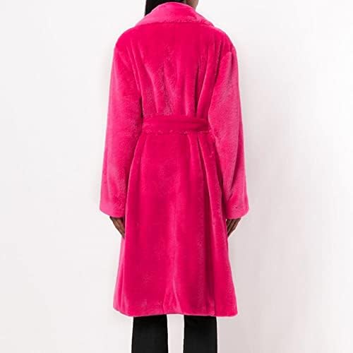 מעיל נשים חורף ז'קט נפוח חם מעילי מעילי נשים שרוול שרוול מזדמן ארוך פו -פו קטיפה מעיל