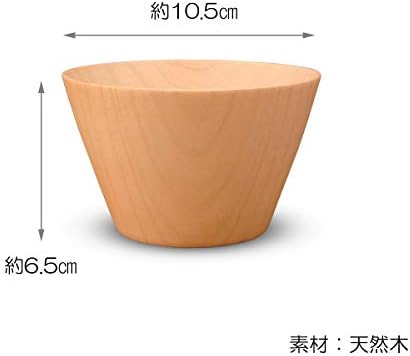 CTOC יפן בחר CTCWK-1W קערה קטנה, טבעית, קוטר 4.1 x 2.6 אינץ ', רב-כדור, עץ, טבעי, קטן