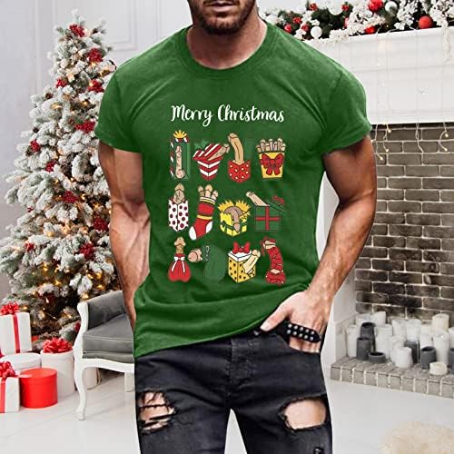 חולצות טריקו של שרוול קצר של Dsodan לחג המולד לגברים, מכוערים לחג המולד תלבושות של מעצב הדפס