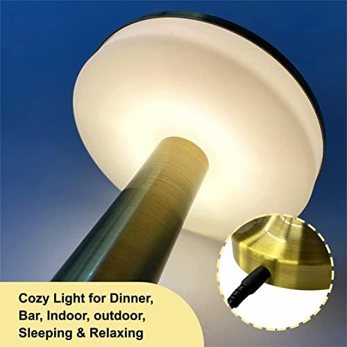 מנורת שולחן אלחוטית של Wakdop - מנורת זהב LED נטענת מנורות שולחן