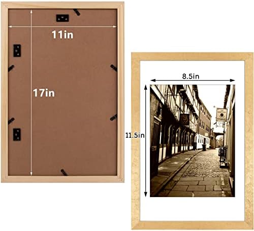 אמנות גולדן סטייט, 11x17 מסגרת תמונה מעץ - מציג 9x12 עם מחצלת לבנה או 11x17 תמונות ללא מחצלת