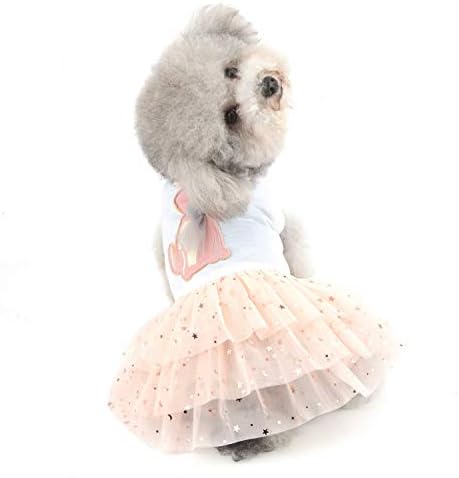 Selmai Funny חולצה נסיכה בלינג טול שמלת טוטו לחתול כלב קטן תלבושות תלבושות פסח