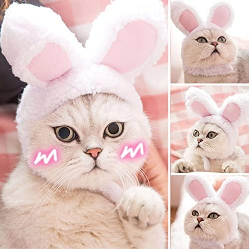 תלבושות כובע חתול כובעי ארנב ארנבים חמודים עם אוזניים לחתולים כלבים קטנים פסחא פסחא חיות מחמד לבגדי ראש לחתלתול