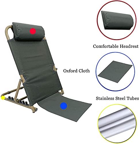מיטה אחורית מתכווננת מיטה אחורית מנוחה המותית תומך בכיסא משענת אחורי מתקפלת מתכווננת עבור קשישים