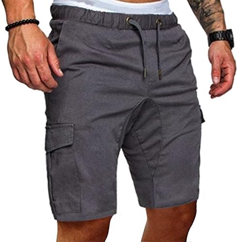 מכנסיים קצרים מטען לגברים בכושר רגוע, גברים של קיץ מזדמן בחוץ מזדמן טלאי כיסי סרבל ספורט נוסע מכנסיים