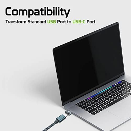 USB-C נקבה ל- USB מתאם מהיר זכר התואם את סמסונג SM-G980F שלך למטען, סנכרון, מכשירי OTG כמו מקלדת,