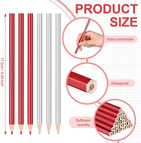 50 חתיכות עיפרון רתך עפרונות סימון מתכת אדומה ואדום 7 אינץ 'ריתוך עפרונות מתכתיים עפרונות מסיסים בצבע