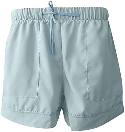 מכנסיים קצרים של Nulairt Womens לחופשת חוף, נשים מותניים אלסטיות מכנסיים קצרים קלים משקל קלים