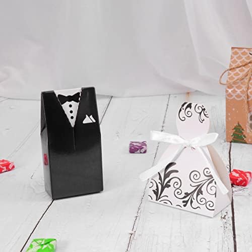 קופסת מתנה לשוקולד ABAODAM 50 PCSBOX חתונה חתונה לבוש קטן מכולה לטובת מחזיק מסיבה אחסון ציוד מתנה