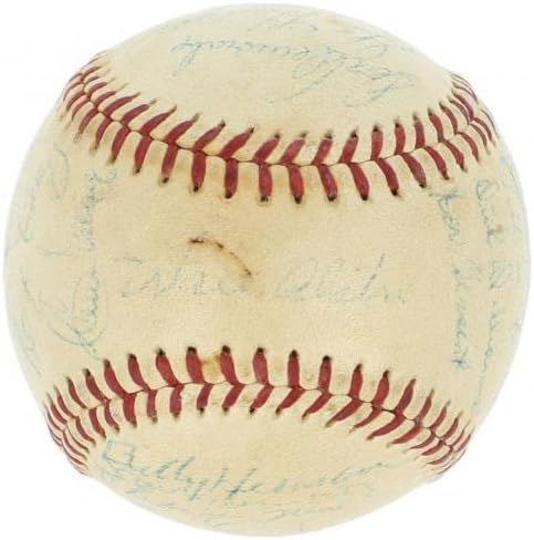 ג'קי רובינסון רוי קמפנלה 1956 ברוקלין דודג'רס חתמה על בייסבול PSA DNA COA - כדורי בייסבול עם חתימה
