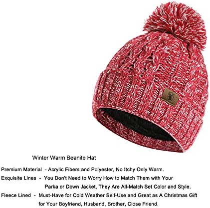Honnesserry Winter Winter Beanie Hat Surf וכפפות מסך מגע המוגדרות לצעיפי צוואר של כובעי גולגולת נשים עם