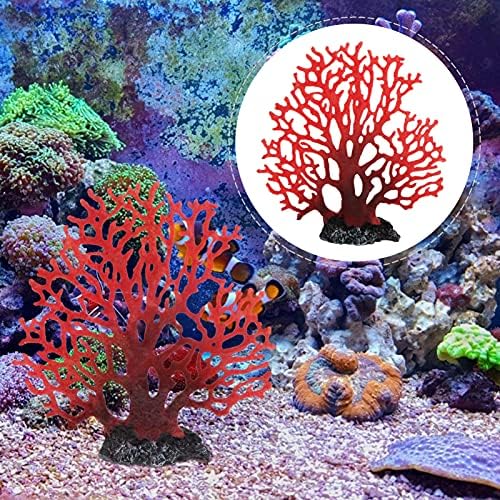 הנבאס עבור מזויף אדום סימולציה די נוף קישוטי מתחת למים טנק פשוט צמחים מלאכותיים שונית שרף מסתור דקור