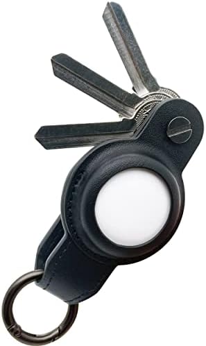 מארגן מפתחות תג אוויר של קקסג ' ק, מחזיק מפתחות עור קומפקטי לאפל איירטאג, מחזיק מפתחות ומארז עם מחזיק מפתחות.