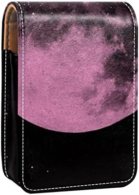 שפתון מקרה עם מראה חמוד נייד איפור תיק קוסמטי פאוץ, אמנותי יקום כוכבים ירח ורוד