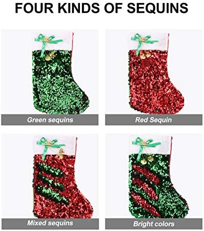 בגד גוף חג המולד גרבי סוכריות תיק בד פאייטים חג המולד תליית מתנה לטפל גרבי תיק כלי שולחן