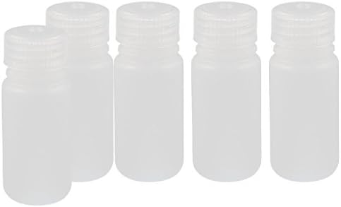 AEXIT 50 מל 5 יחידות בקבוקים וצנצנות מפלסטיק מדגם בקבוק מעבדה עגול מעבדה מעבה את בקבוקי הבקבוקים