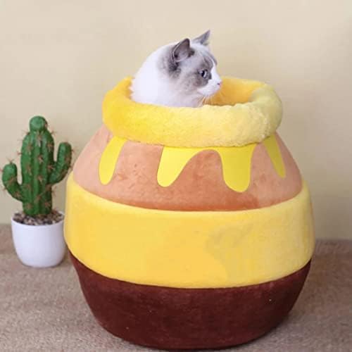 חתול מיטות, מיטת גור, חתול מיטת מערת דבש סיר צורת לחיות מחמד חתול בית רחיץ קיטי אוהל עבור מקורה