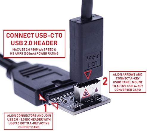 קישור - USB 2.0 נקבה ל- USB 3.0 זכר 20 פינים IDC כותרת לוח אם פעילה תואם תואם סוג C USB -C CHIPSE