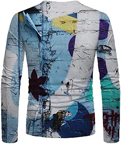 חייל UBST חולצות שרוול ארוך לחולצות לגברים, רחוב ספרינג 3D אמנות גרפיקה מודפסת אתלטיקה