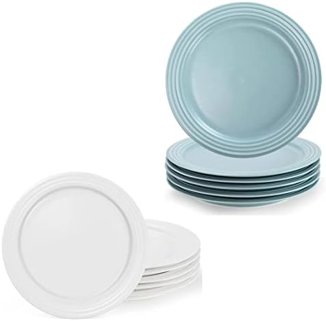 צורב Homeelves Buchnade 8.8 אינץ 'צלחות סלט סט של צלחות ארוחת ערב כחולות בגודל 6 ו -10.5 אינץ'. סט