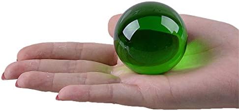 Cozylkx 40 ממ כדור גביש כיתה AAA קוורץ כדור ריפוי כדור ריפוי למדיטציה עיצוב בית, ירוק