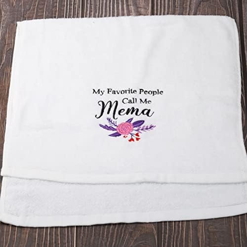 מתנות pxtidy mema מגבת Mema האנשים האהובים עלי קוראים לי Mema מגבת שטיפה רקומה למתנות ליום הולדת