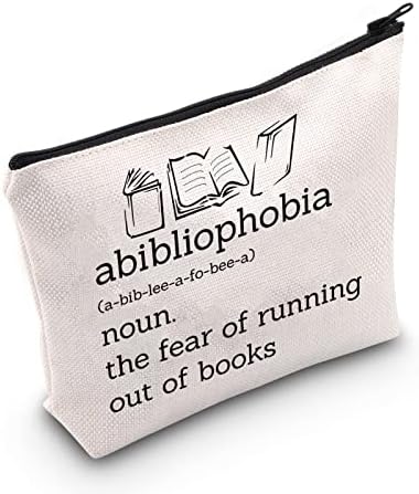 G2TUP חובב חובב תיק קוסמטיקה abibliophobia הפחד מלהסתיים ספרים לקרוא איפור תיק תולעת ספרים מתנה