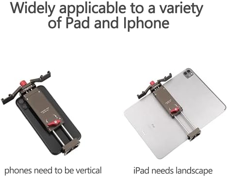 Poyinco iPad וטלפון חצובה מתאם הר הרכבה גמישה מחזיק טאבלט מהדק מתכוונן חיבר מגפיים קרים הרכבה לאייפד מיני/ipad