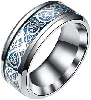 2023 דרקון טבעת זהב טיטניום חדש עם דרקון כסף מפלדת נירוסטה טבעות פלדה מינימליות לנשים