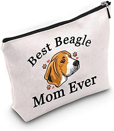 Jniap Beagle הבעלים ביגל חובב כלבים מתנה הכי טוב ביגל אמא אי פעם תיק איפור שקית רוכסן קוסמטי שקית טיול תיקי