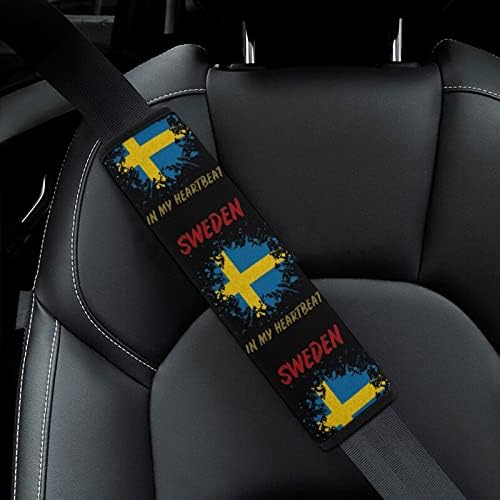 שוודיה במכונית הלב שלי מכסה חגורת בטיחות מכסה רפידות חגורת בטיחות חמודות רצועות מושב נוחות כריות כתף
