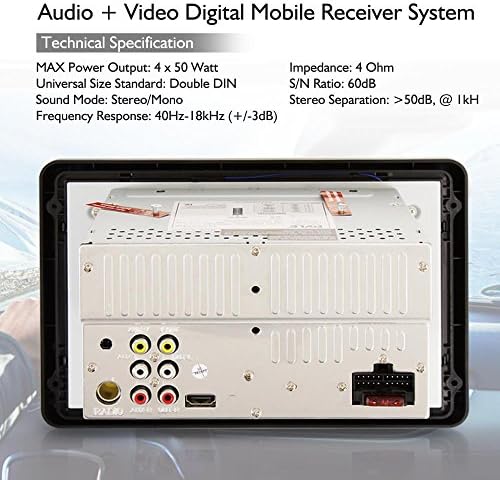 Pyle Double Din in Dash Setero יחידת ראש - Mount Mount RV RV מערכת מקלט וידאו עם רדיו, Bluetooth, נגן DVD CD,