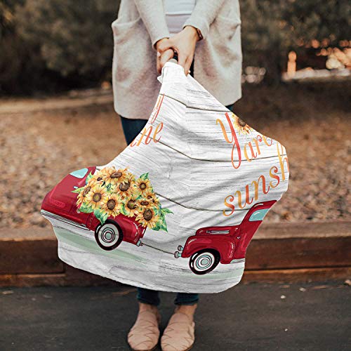 כיסוי סיעודי לצעיף הנקה סופר רך כותנה מרובה שימוש לכיסויי מושב לרכב לתינוקות עגלת קניות עגלת