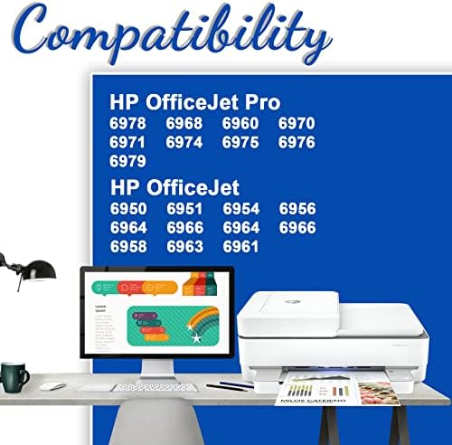 מחסניות דיו של Jagute 902XL החלפת HP 902 XL WINK עבודות עם HP OfficeJet 6978 6968 6962 6958 6974 6960