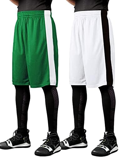 מכנסי כדורסל של קואופנדי לגברים עם שני מכנסי כדורסל בגברים, אימון רשת יבש, מכנסיים קצרים של מכנסי