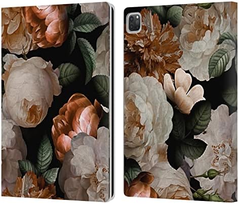 עיצובים של מקרה ראש מעצבים רשמית ציפורני UTART ורודות גן פרחים עתיקים ארנק עור ארנק מארז תואם ל- Apple