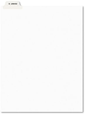 אייברי 12388 אייברי-סגנון מודפס מראש משפטי תחתון כרטיסייה חוצצים, תערוכה או, מכתב, 25/חבילה